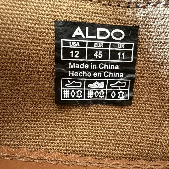 Aldo Shoes Men sz12 Black Leather & Mesh Sneakers Dadcore Vtg Y2K Retro Capsule - Picture 4 of 8